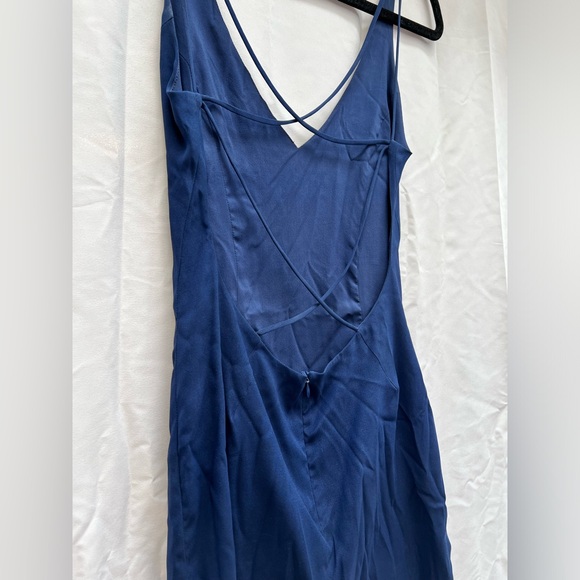 Open Back Navy Mini Dress | Size XS - Picture 3 of 4